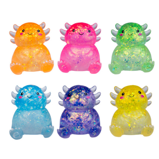 Squishy Glitter Axolotl Colours