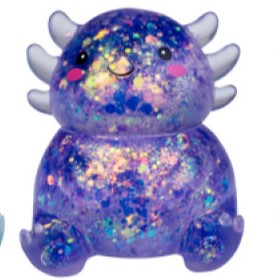 Squishy Glitter Axolotl Purple