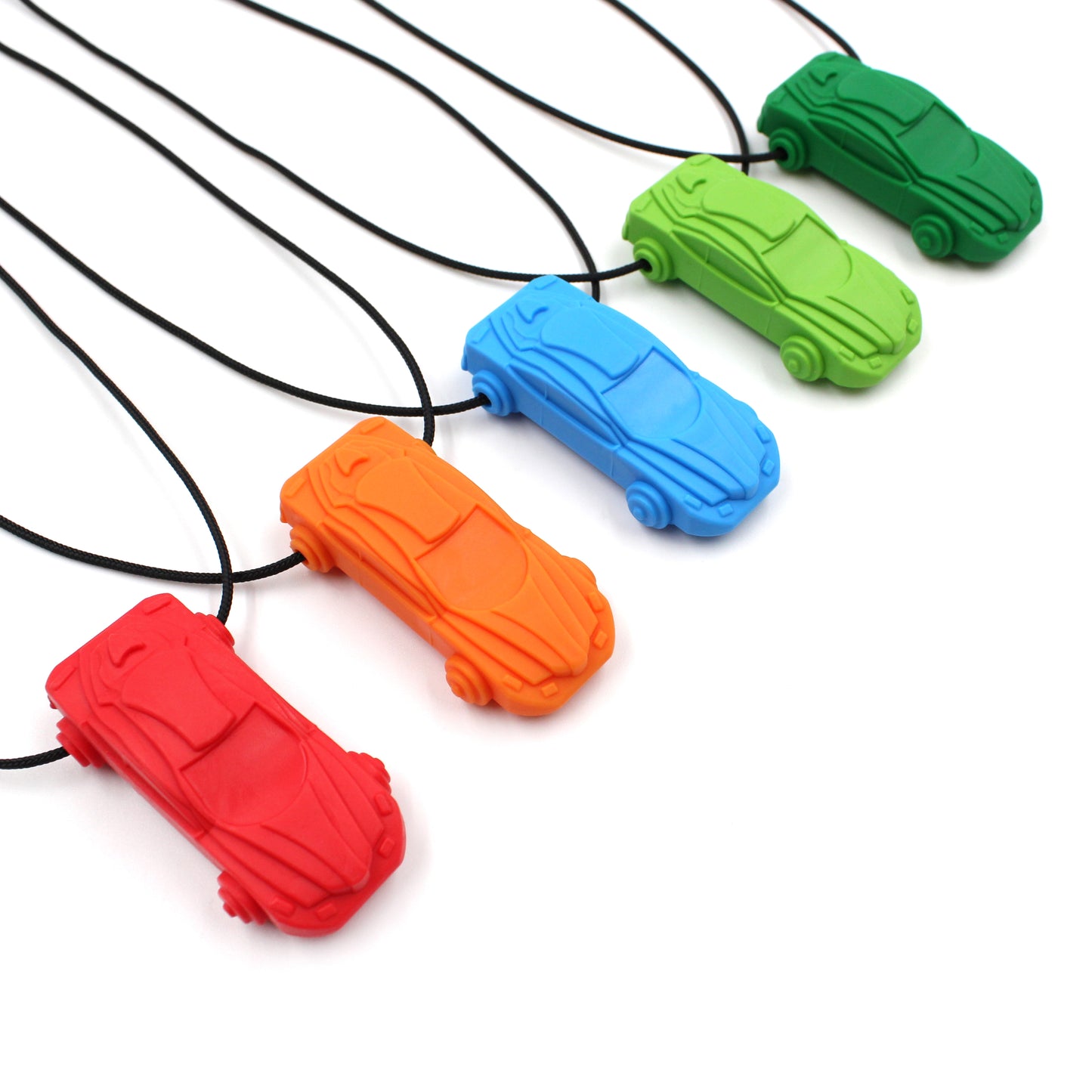 ARK Race-car chew necklace group