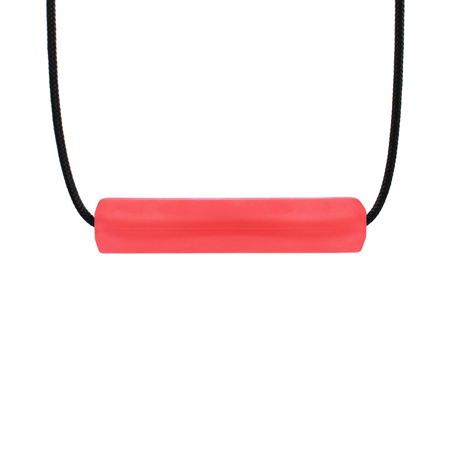 ARK Krypto bite tube necklace TRANSLUCENT RED