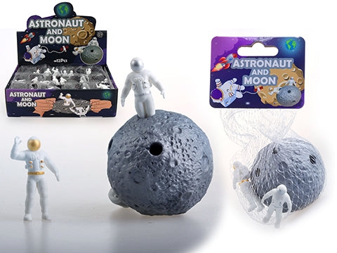Stretchy Moon with two Astronauts