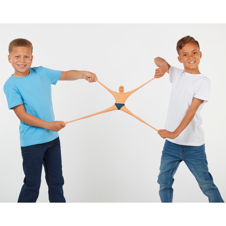 Boys stretching Stretch Armstrong