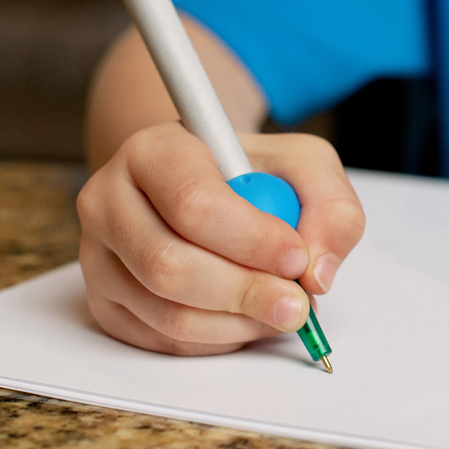 Child using Butter Pencil Grip