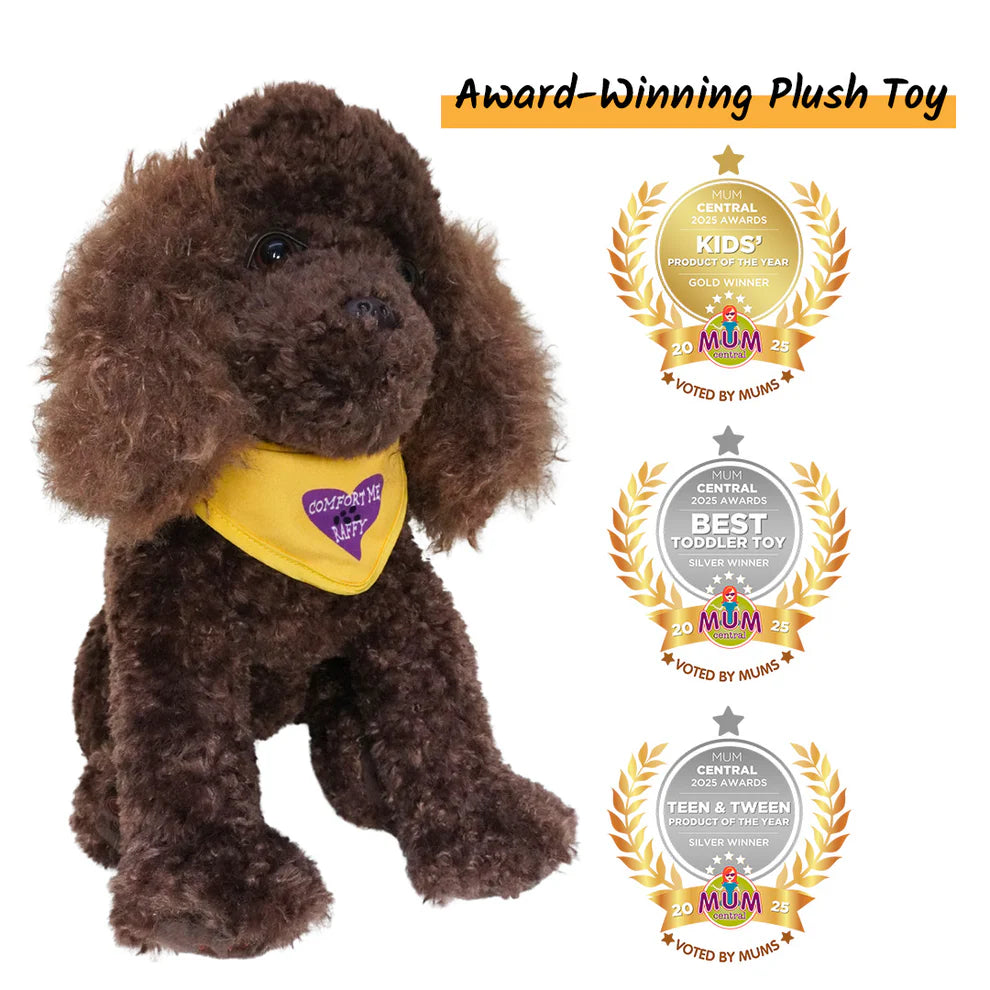 Comfort Me Raffy Plush Dog Anxiety support awards