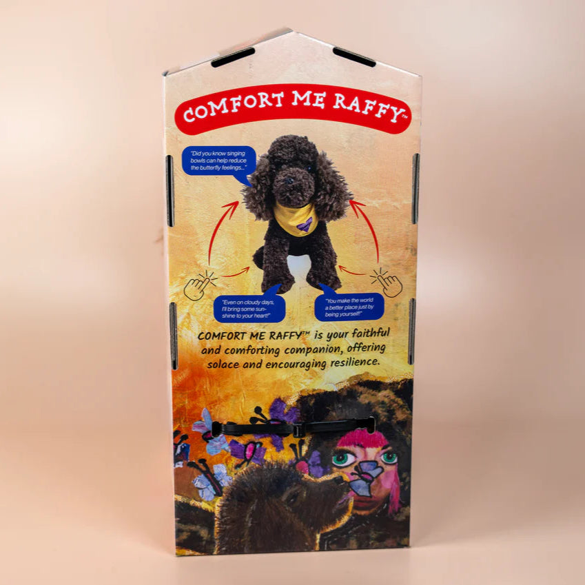 Comfort Me Raffy Plush Dog Anxiety support in box