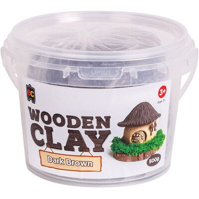 Wooden Clay 500g tub Dark Brown