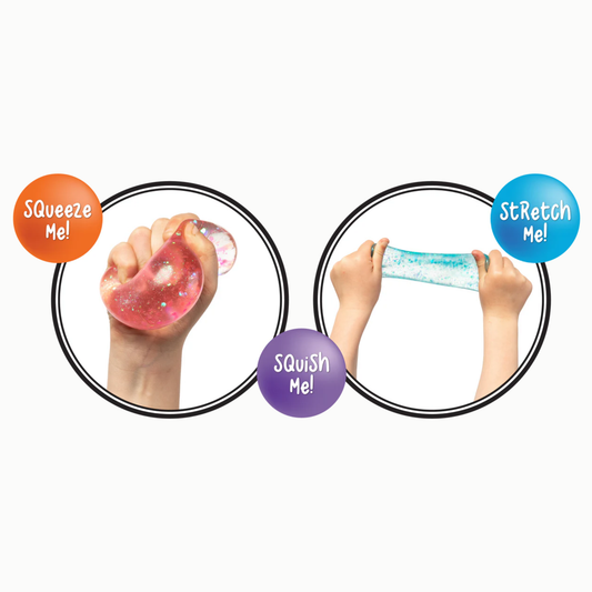 Stretch & Sparkle Shapes Jar of 12 Squishies