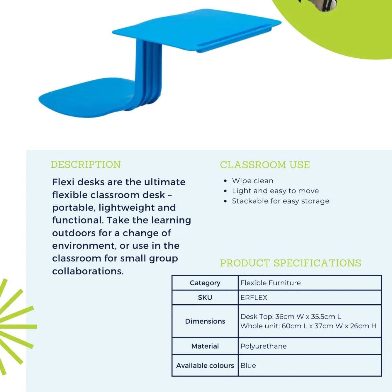 Elizabeth Richards Flexi Desk specs