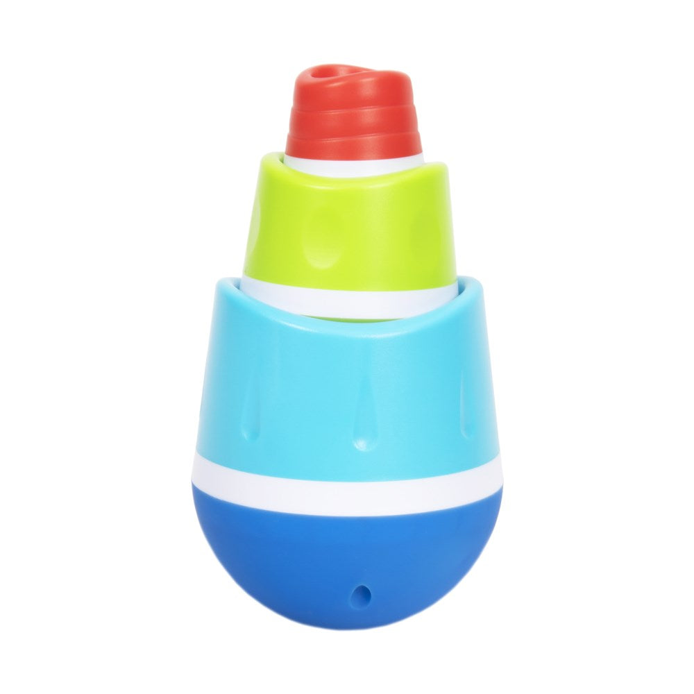 Fat Brain Toys Tumbleroos stacking and nesting toy contents