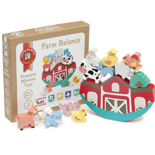 Farm Animal Balance Game with box