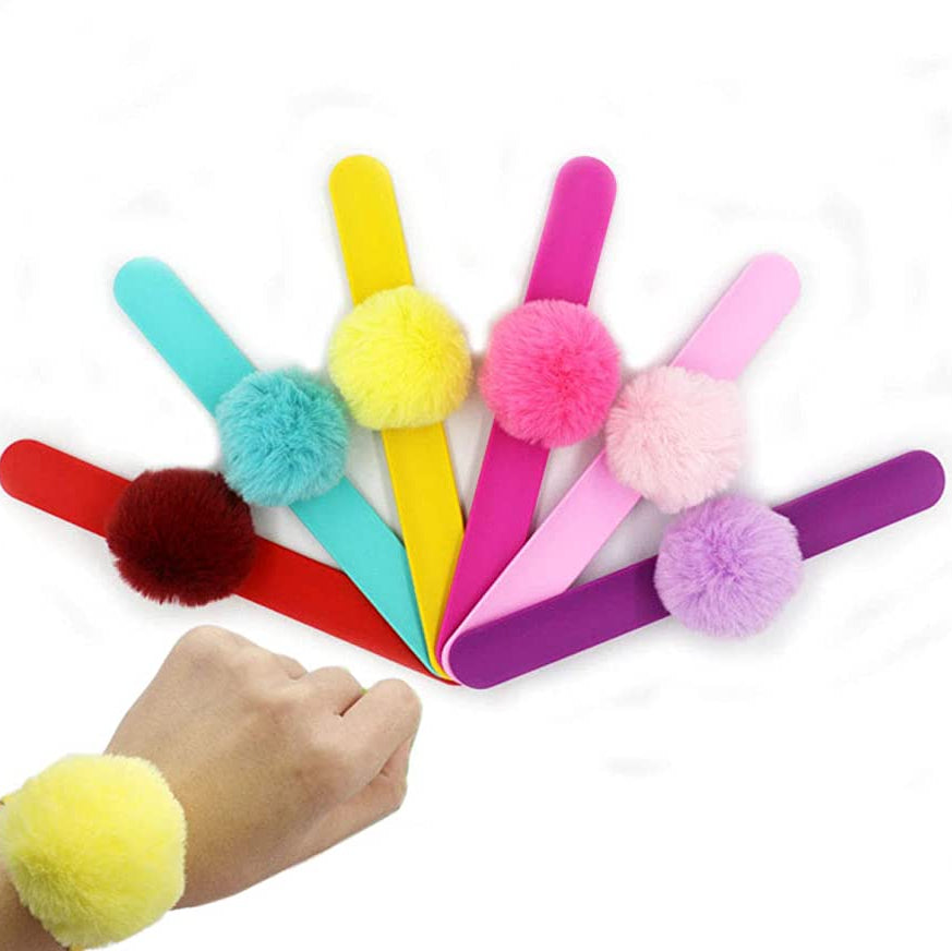 Fluffy Pom Pom Slap Bands