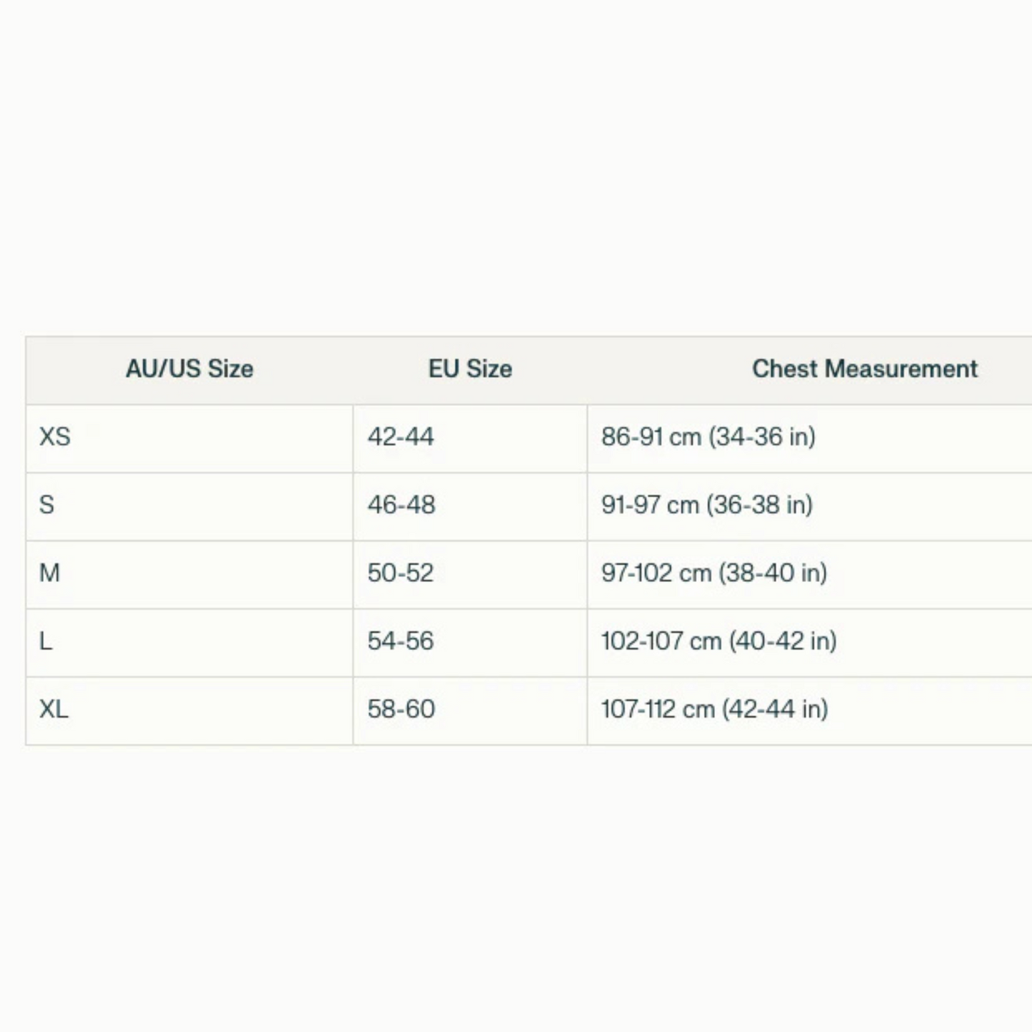 Iron Back Posture Support size guide