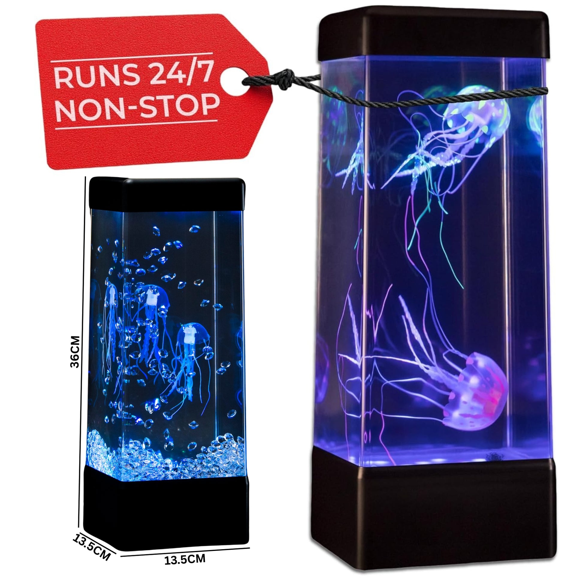 Jinx Jellyfish Mood Lamp Runs 24 hours