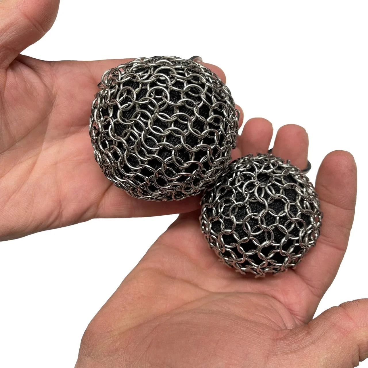 Kaiko Chain Maille Balls both in hand
