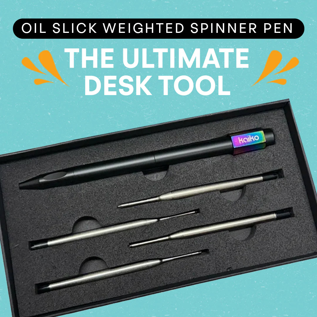 Kaiko Weighted Spinner Pen Oil Slick contents