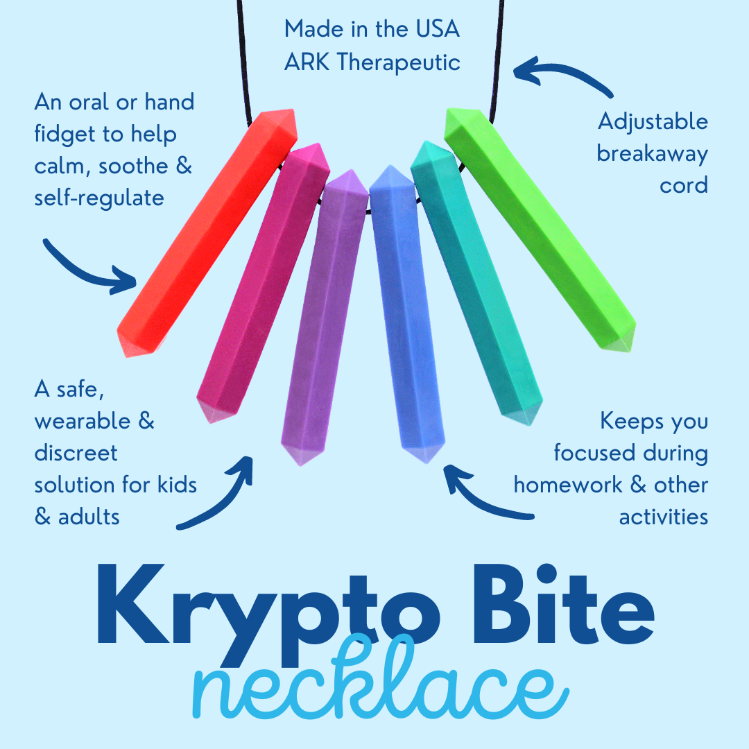 Ark Krypto-bite Gem Necklace Chew info graphic