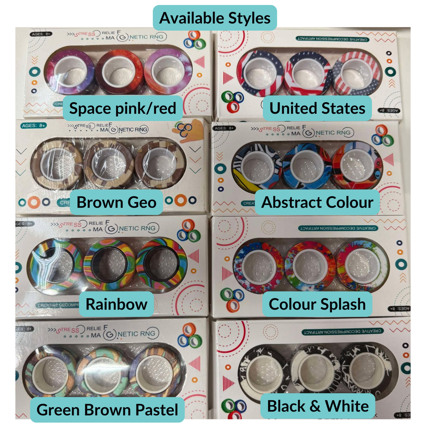 Magnetic Stress Relief Rings (pack of 3)