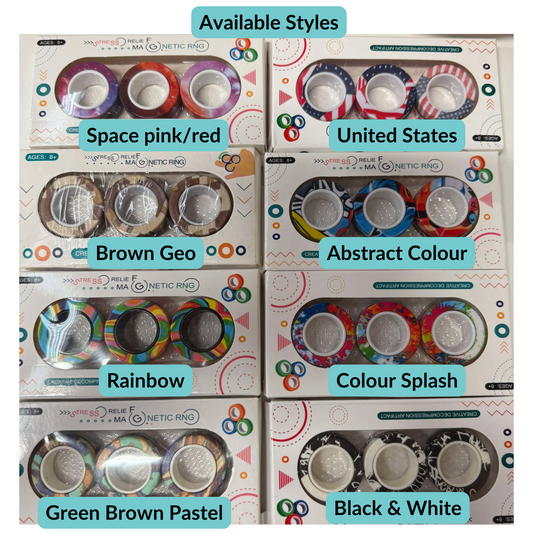 Magnetic Fidget Rings Colours available