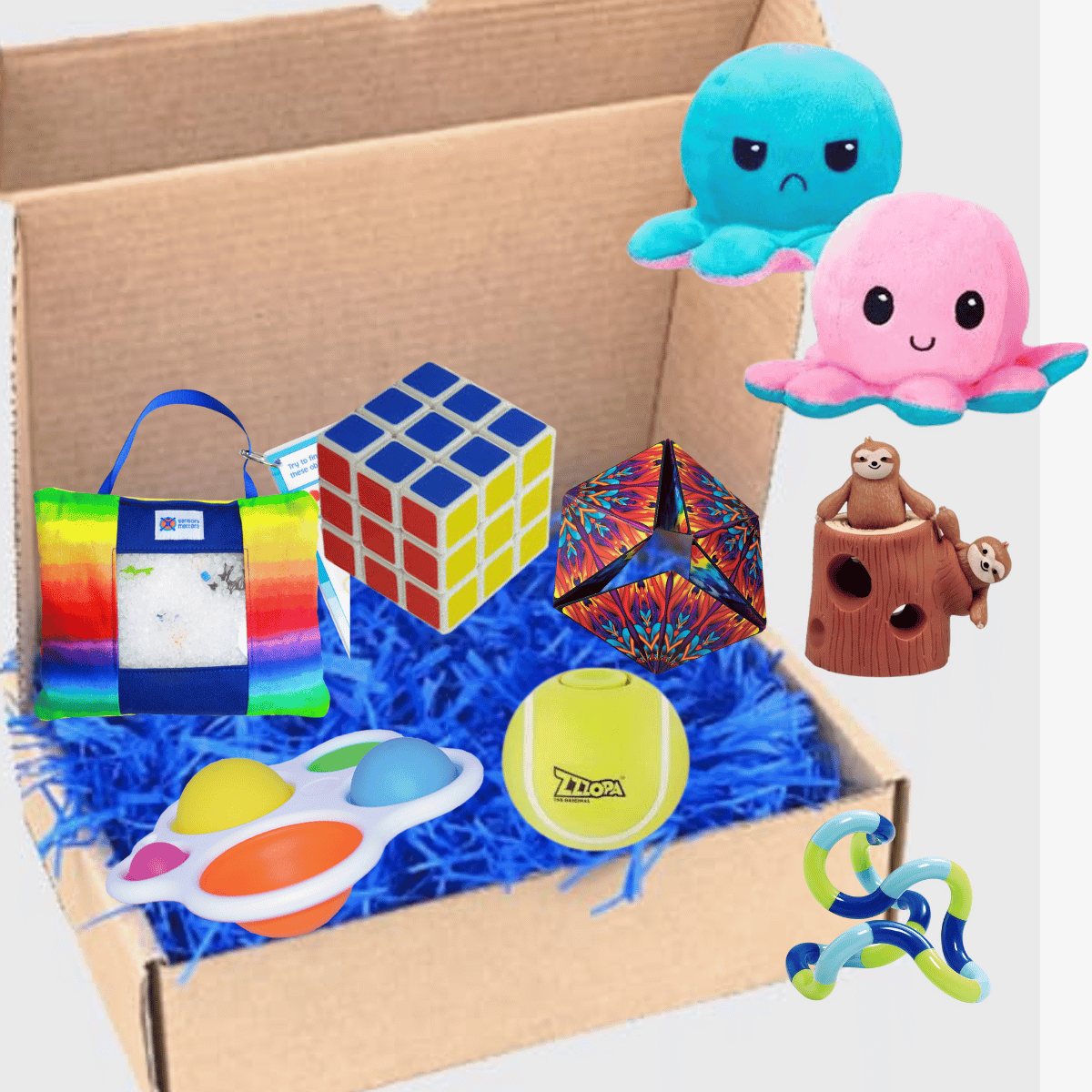 Medium Cardboard Box with Paper Shreds