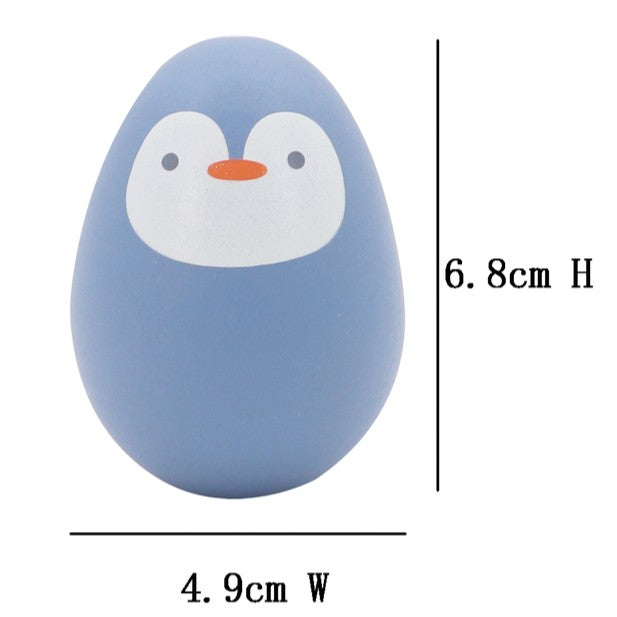 Wooden animal egg shaker size