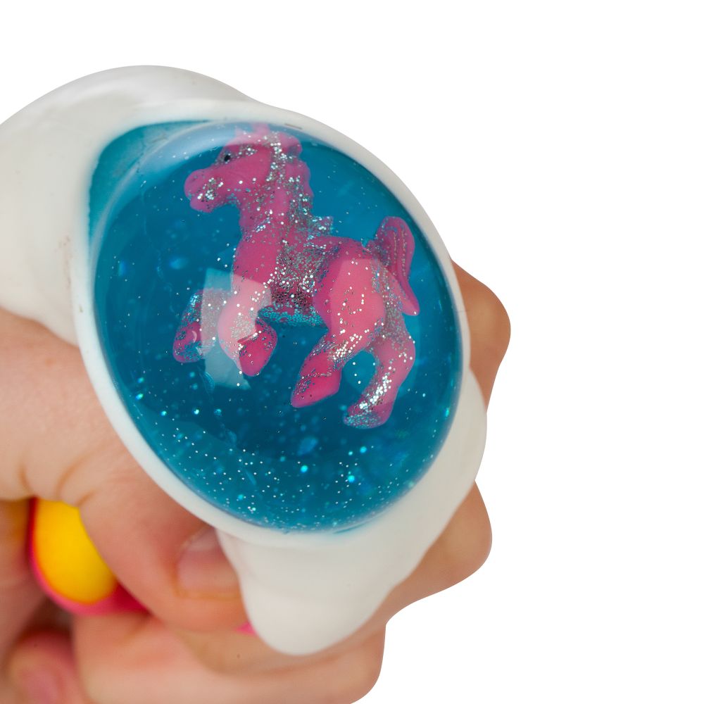 Squeezy Rainbow with unicorn surprise squeezing out