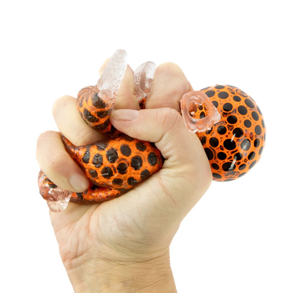 Beadz Alive Dino orange being squished
