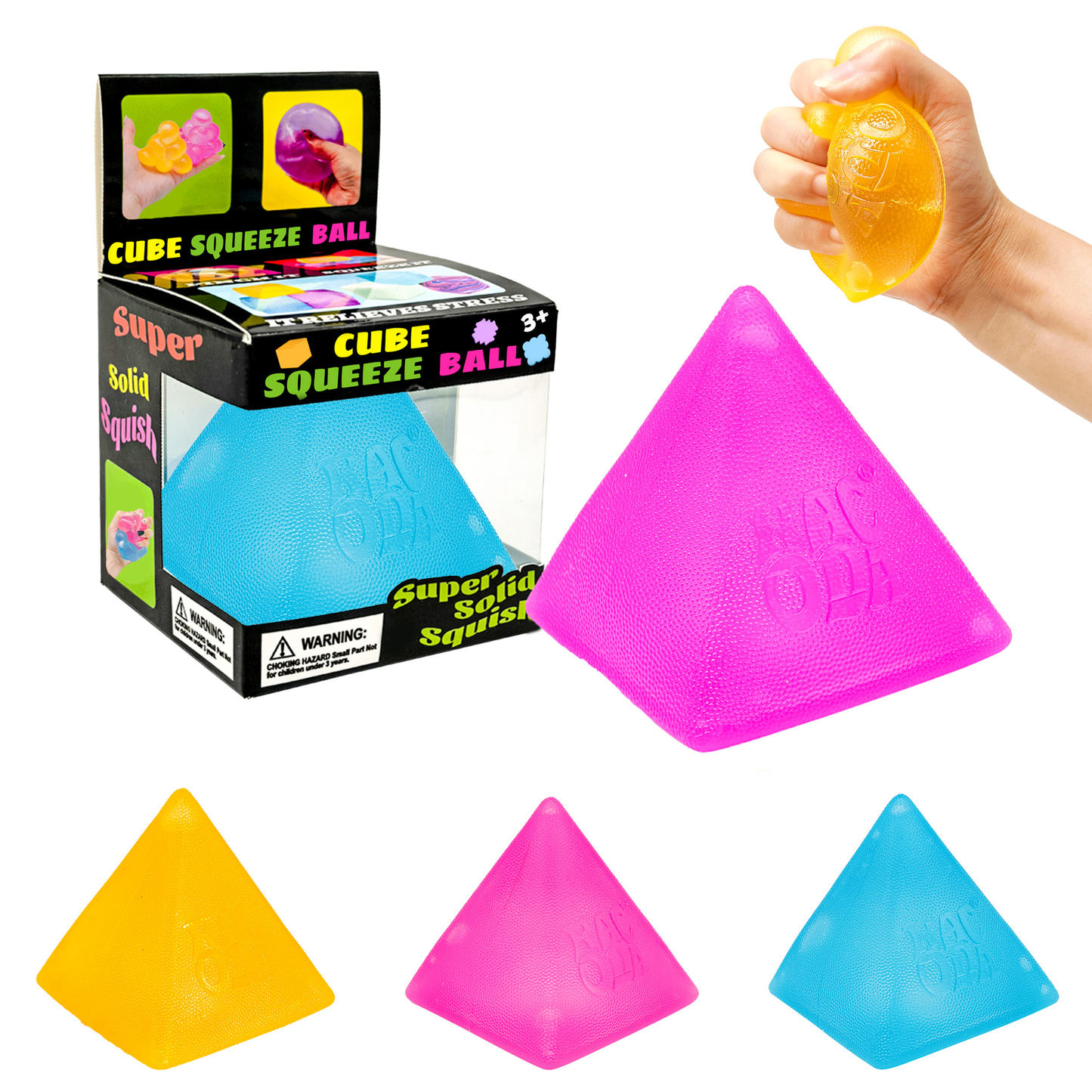 Original Firm Squishy Toys Maltose gel filled Triangular Pyramid