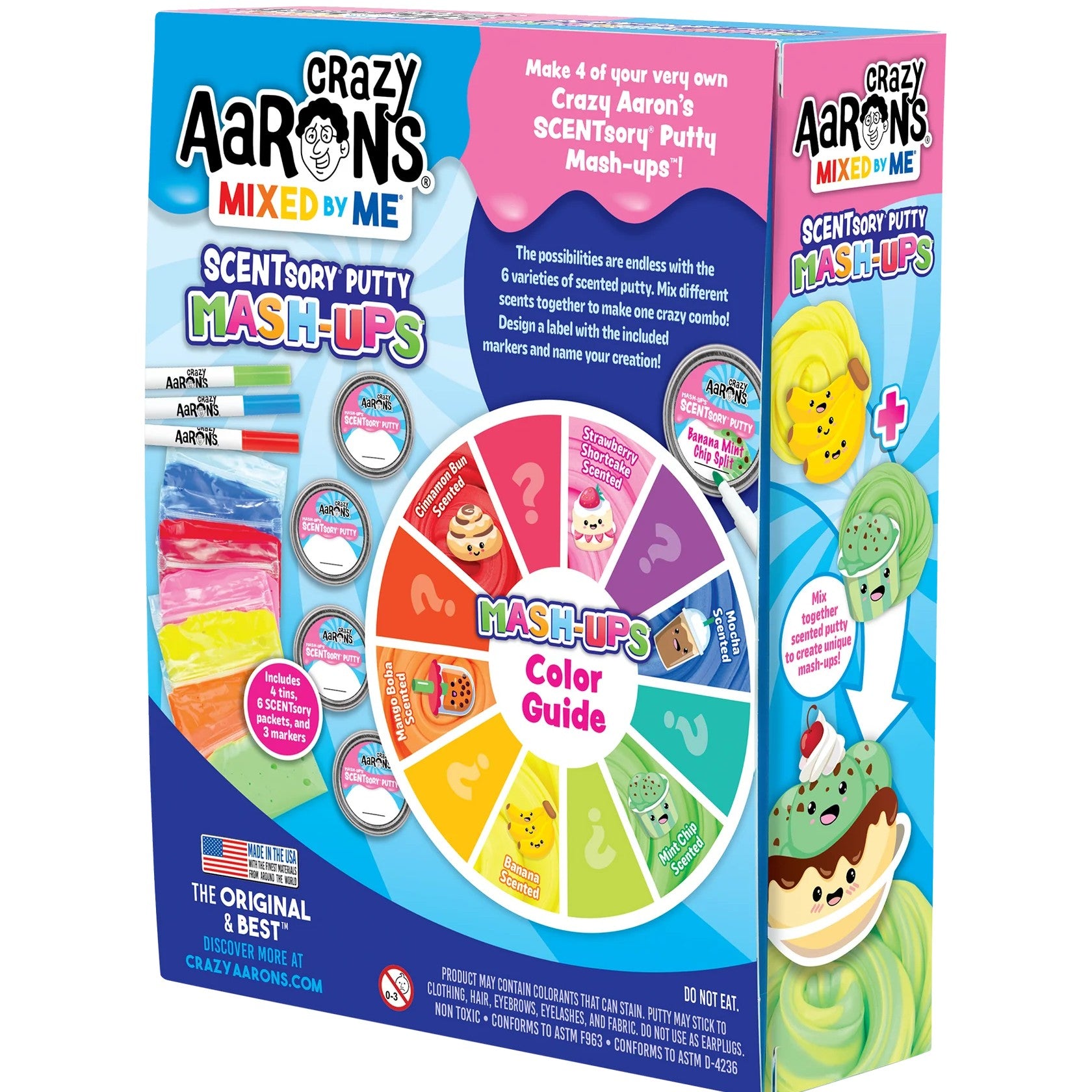 Crazy Aarons Putty Scentsory Mash Up Mix Kit back of box
