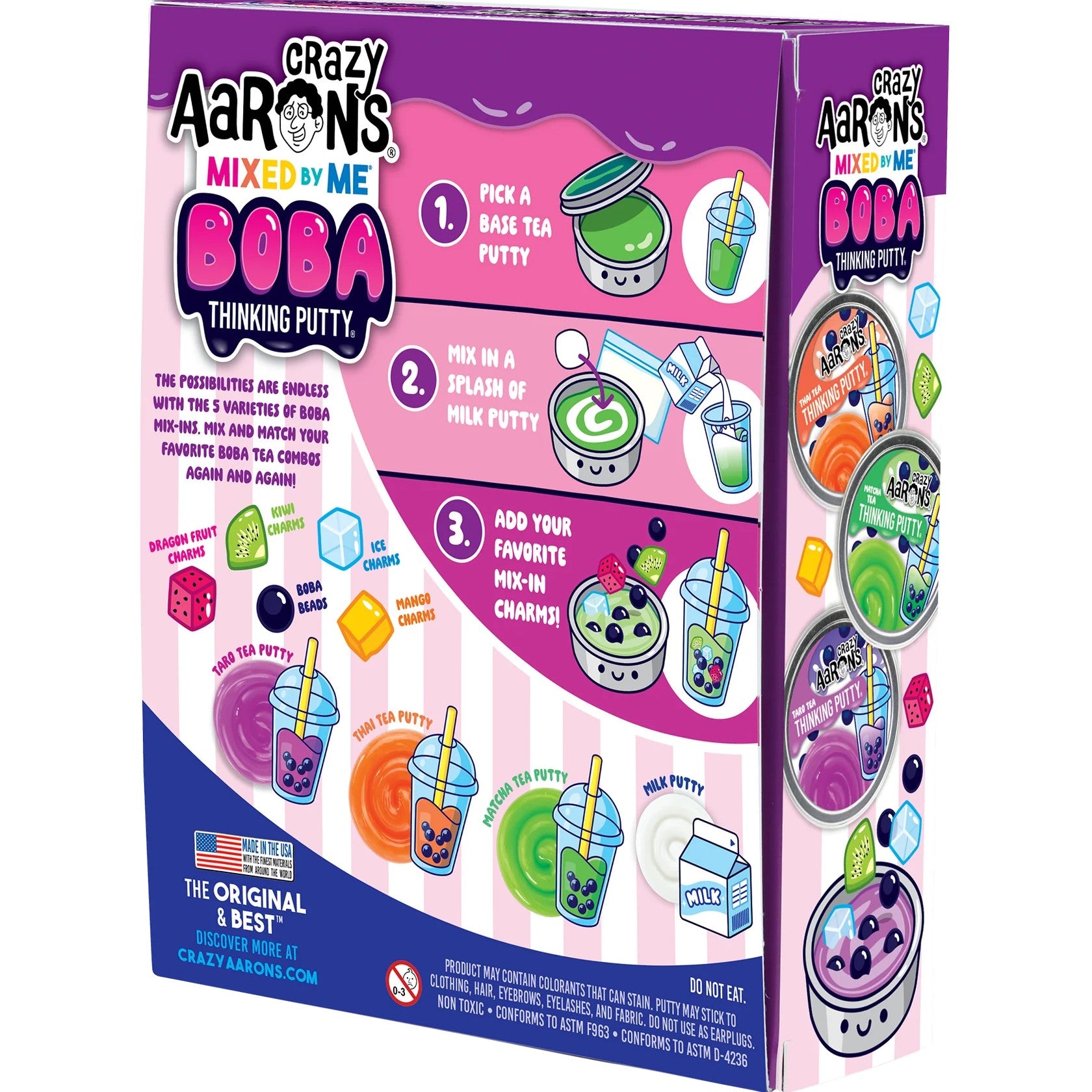 Crazy Aarons Putty Boba Mixed By Me Kit Back of box