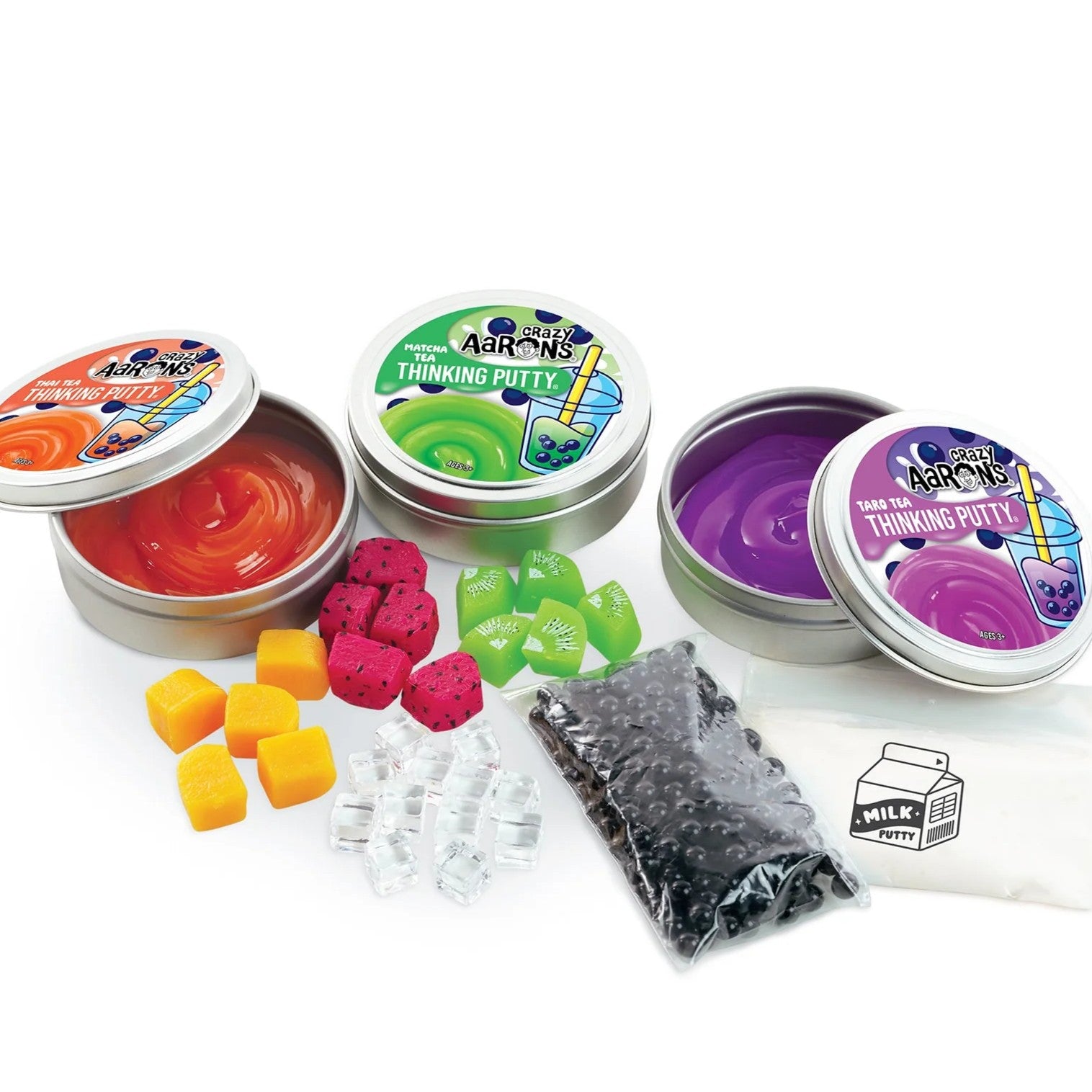 Crazy Aarons Putty Boba Mixed By Me Kit contents