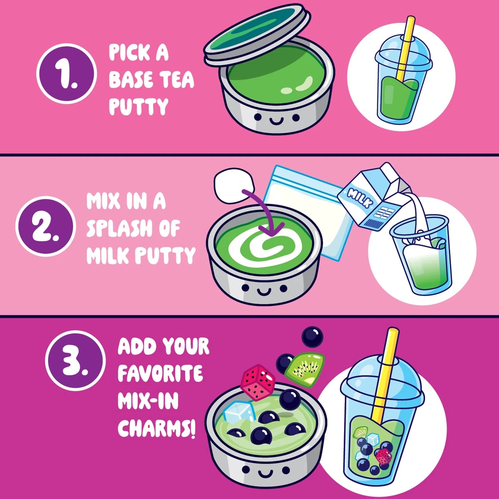 Crazy Aarons Putty Boba Mixed By Me Kit instructions