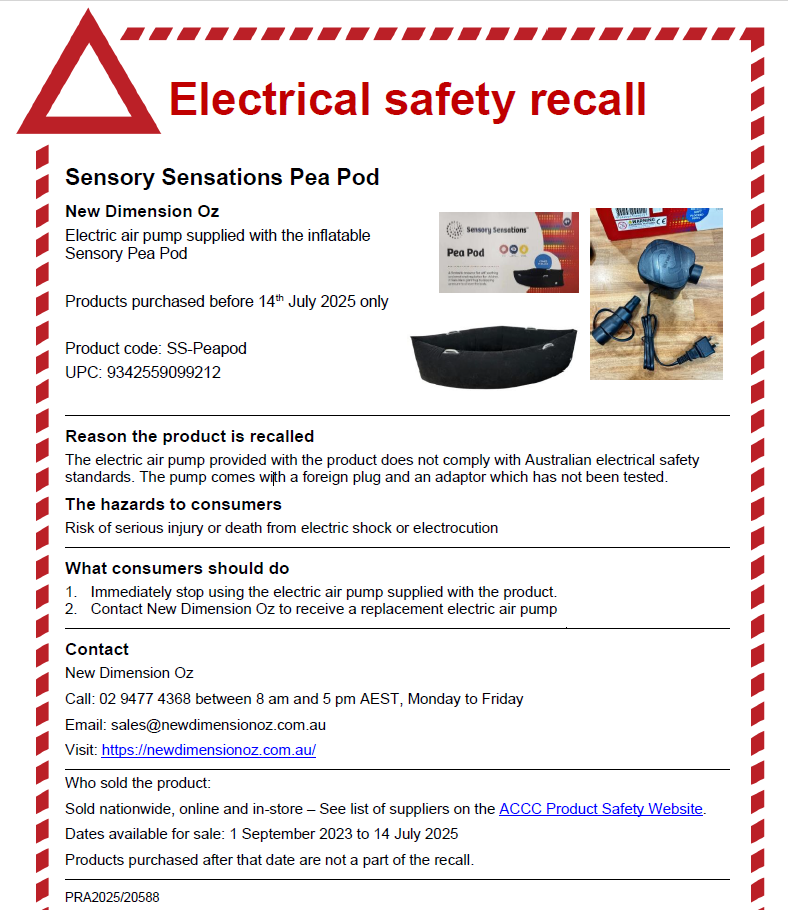 Sensory Sensations Peapod – 150cm (Black)