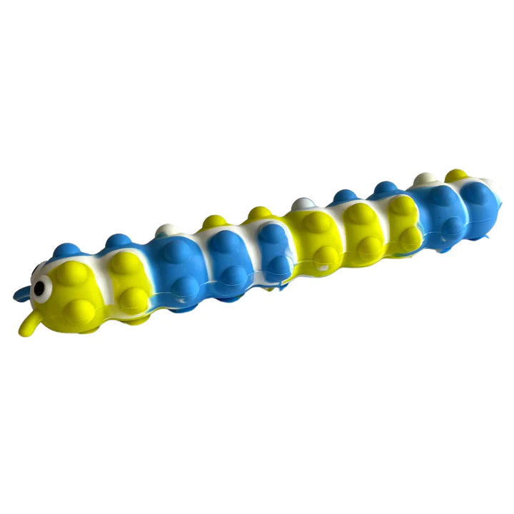 Pop It Suction Caterpillar Blue Yellow