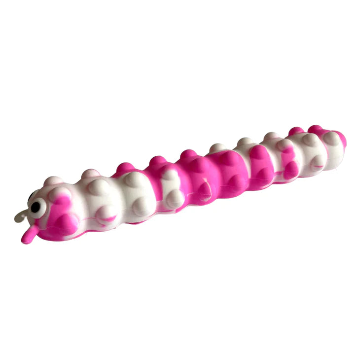 Pop It Suction Caterpillar White Pink