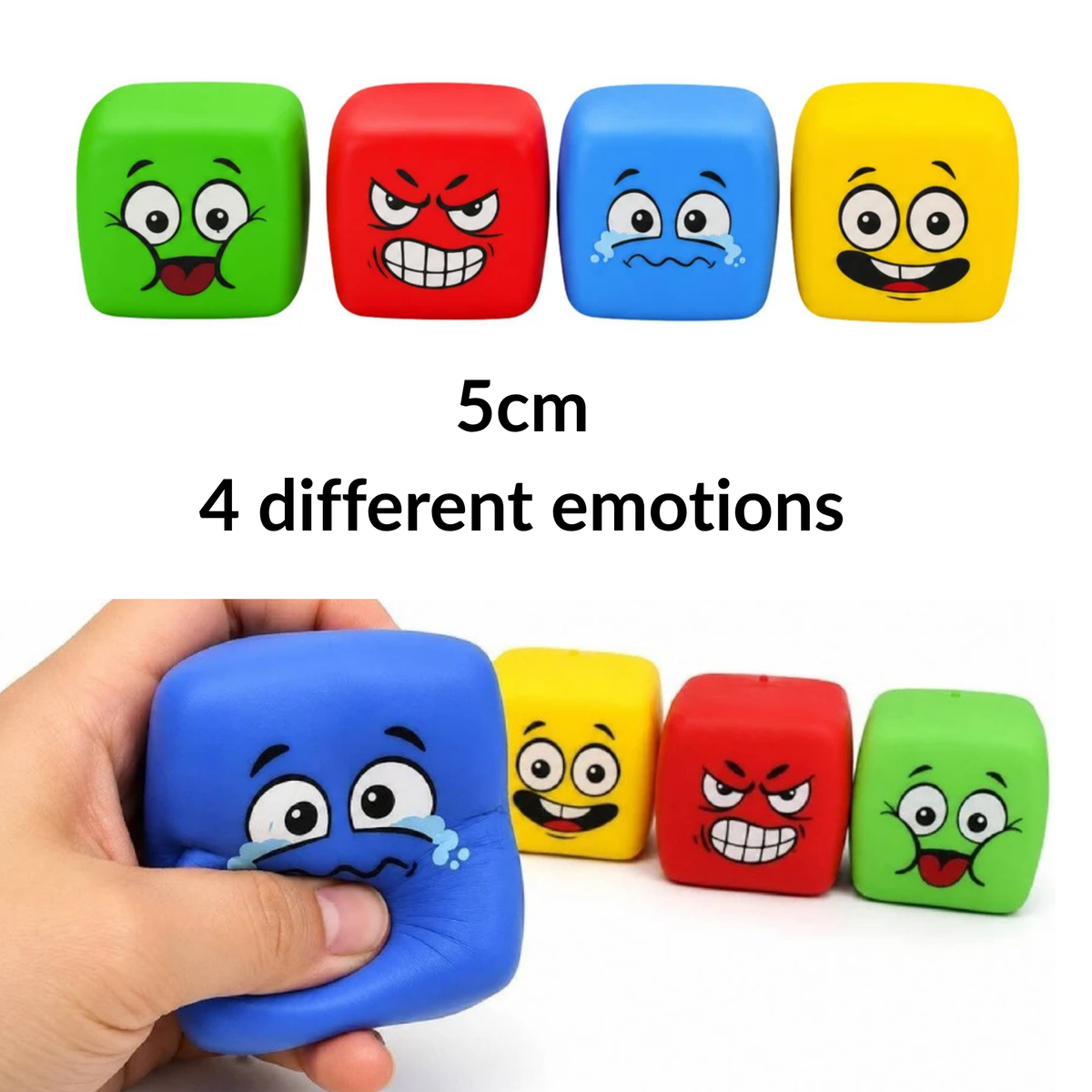 Squishy Cube with Face Emotions