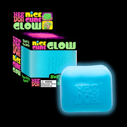 Nee Doh Nice Cube Glow In The Dark Blue