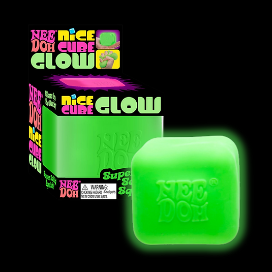 Nee Doh Nice Cube Glow In The Dark Green