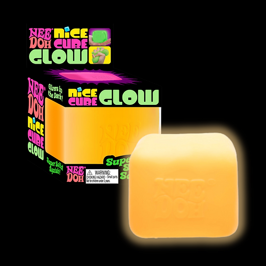 Nee Doh Nice Cube Glow In The Dark Orange