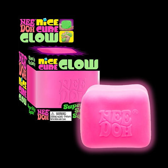 Nee Doh Nice Cube Glow In The Dark Pink