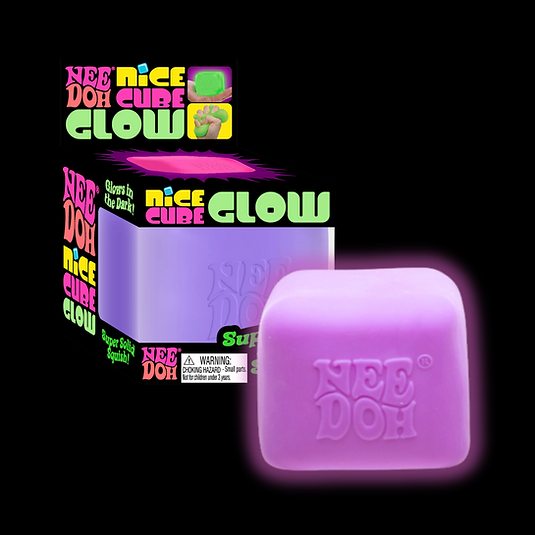 Nee Doh Nice Cube Glow In The Dark Purple