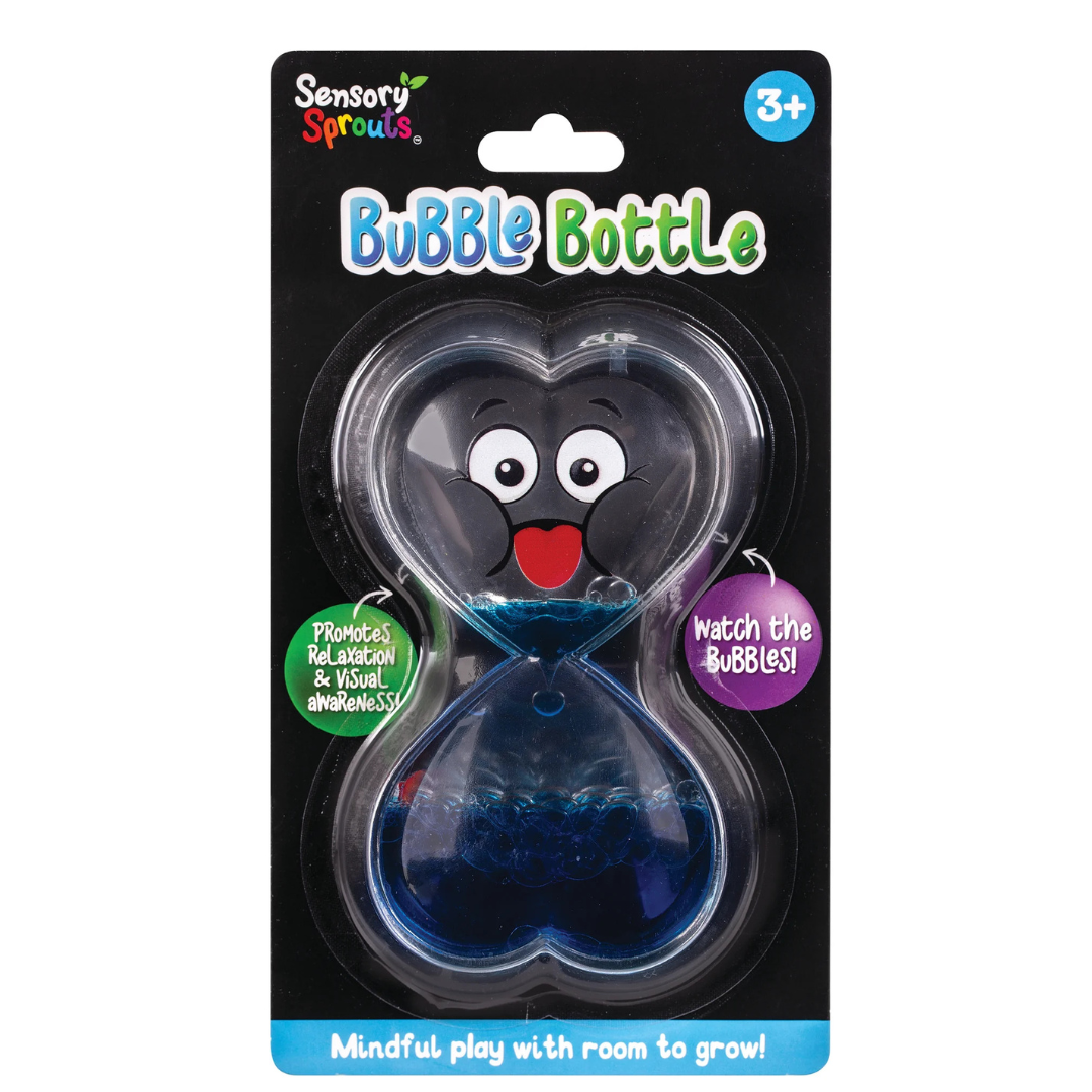 Sensory Sprouts Bubble Bottle blue in packaging