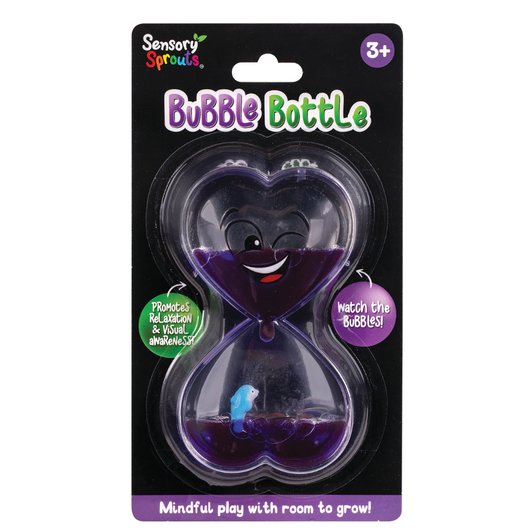 Sensory Sprouts Bubble Bottle purple in packaging