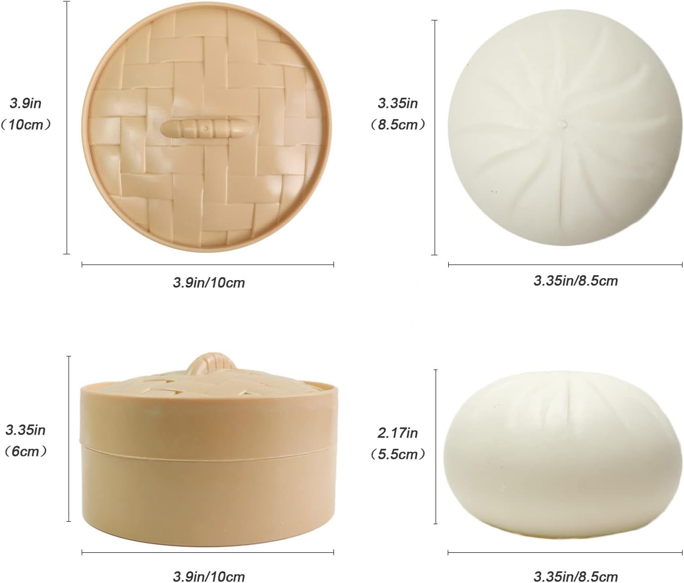 Sensory Street Steamed Bun Squishy Size