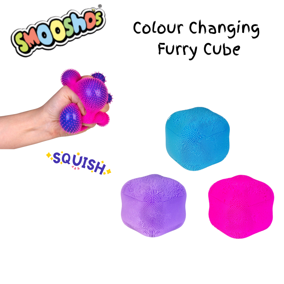 Smoosho Colour Change Furry Cube