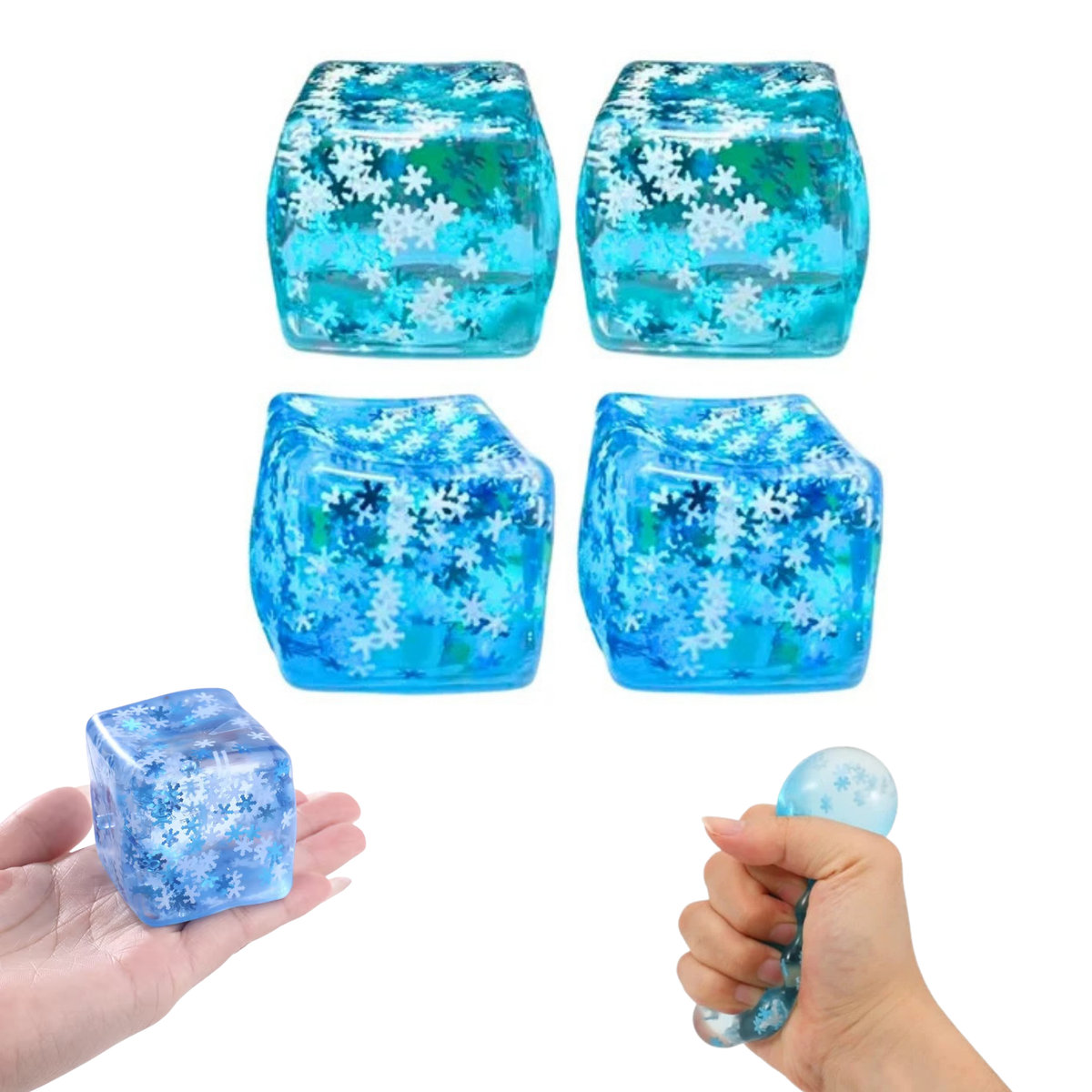 Squishy Snowflake Cube 5cm