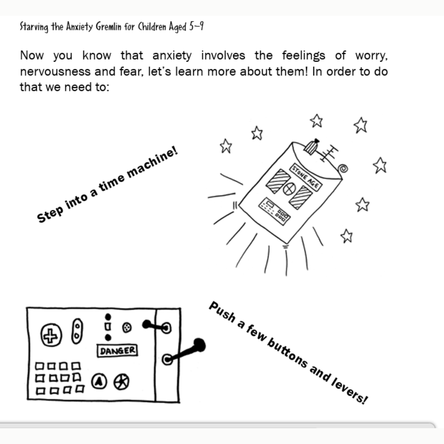 Starving the Anxiety Gremlin Book for children Sample pages 2
