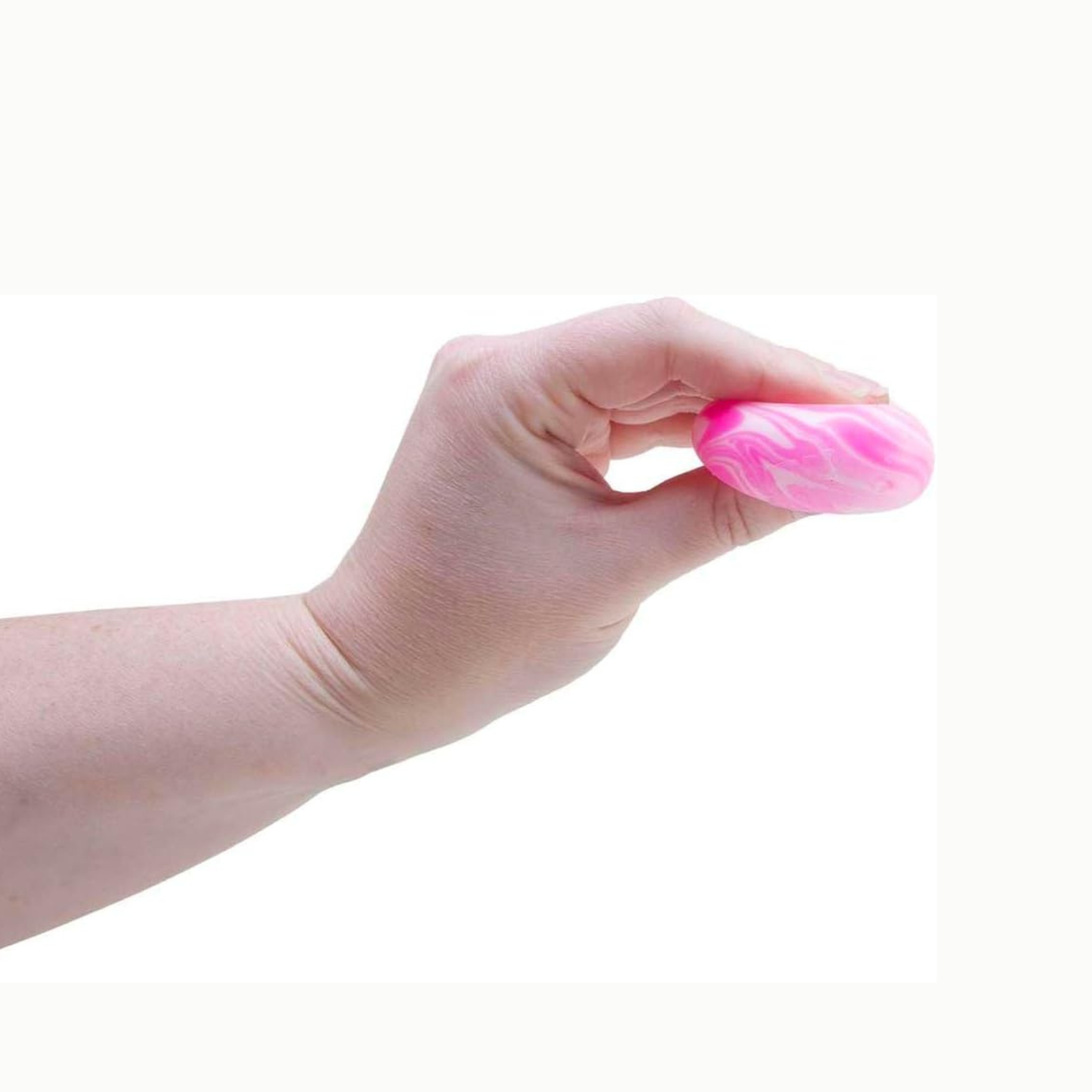 Swirl Teenie (Multi-Pack) Nee Doh pink being squished