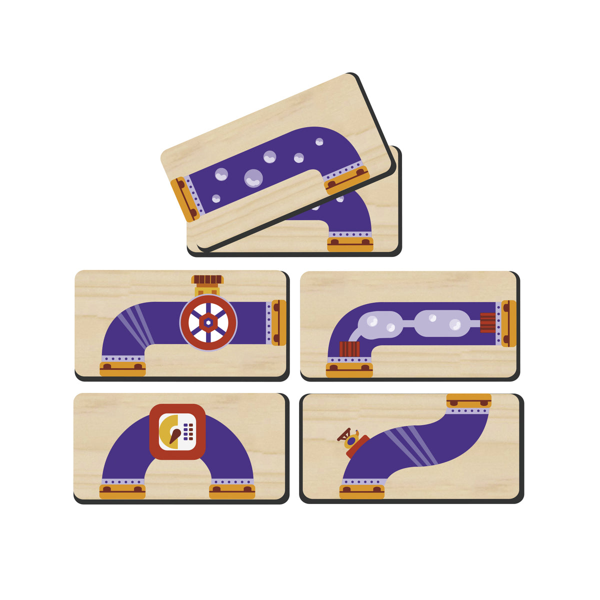 Turn on the water puzzle game magnetic pieces