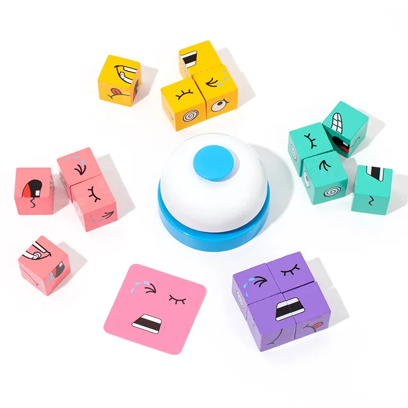 Wooden Expressions Blocks Game Bell