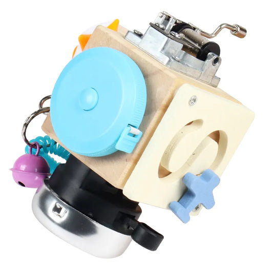 Wooden Montessori Music Busy Block Measuring tape